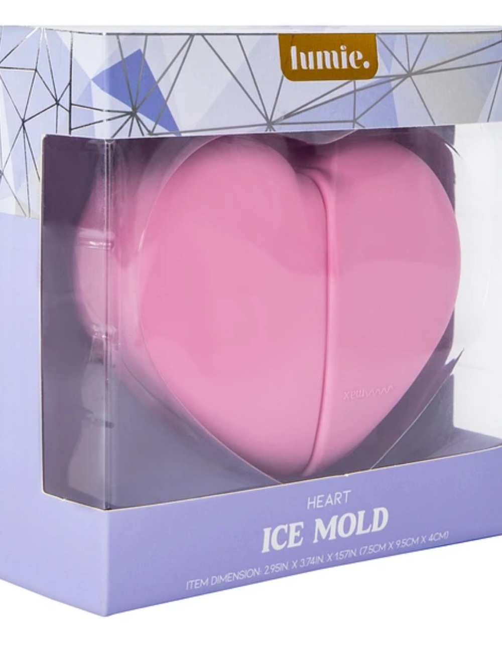 Lumie Heart Ice Mold - Pink Silicone